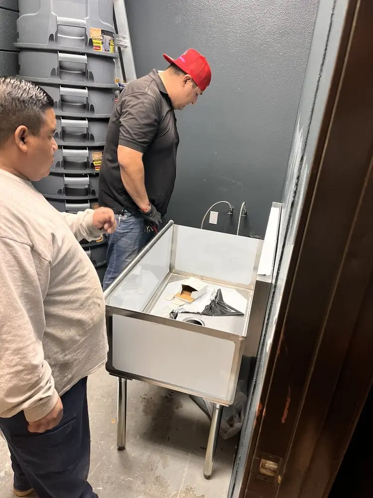 Commercial plumbing and sink installation in Tucson
